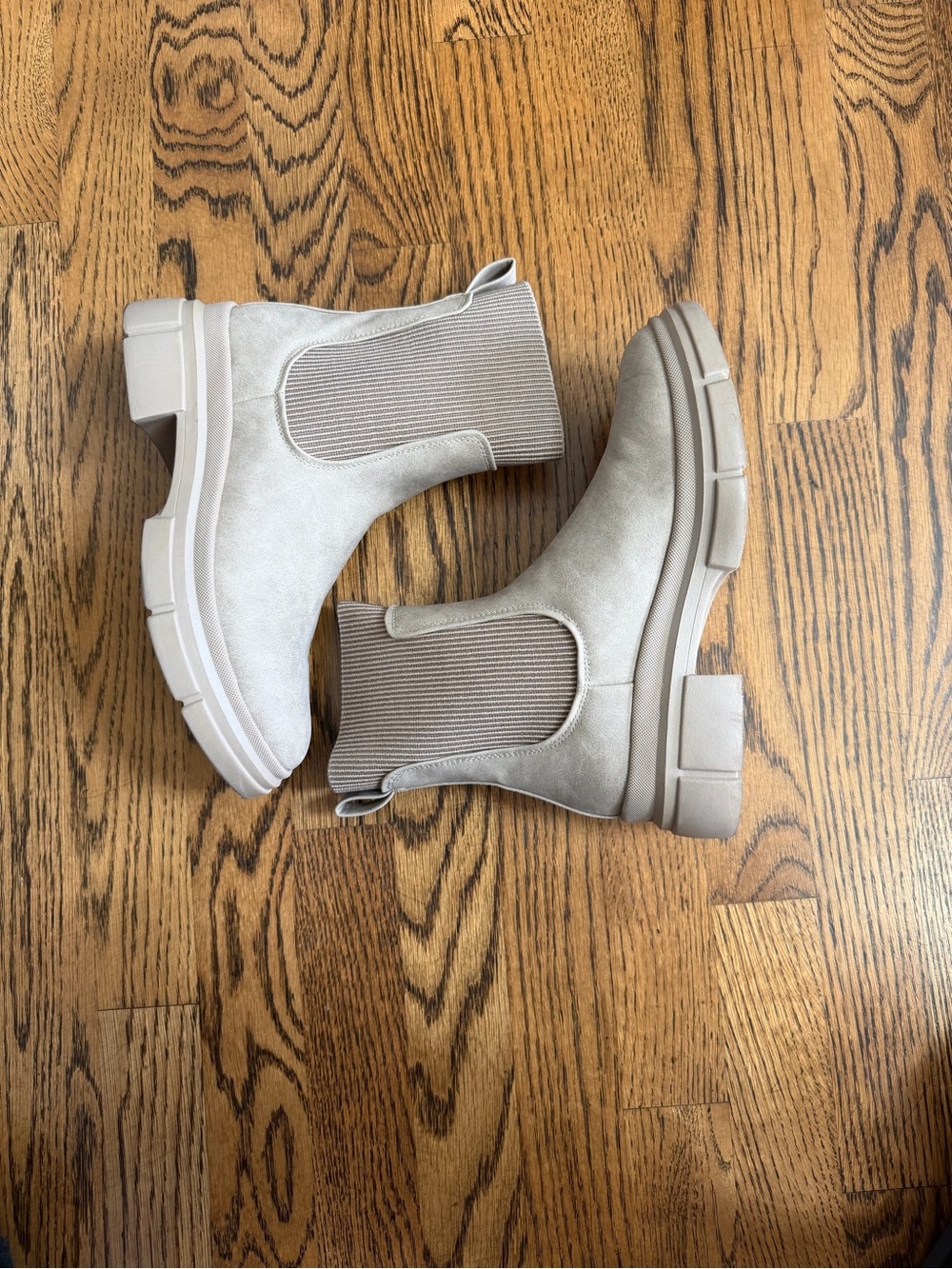Xappeal Light Tan Chelsea Platform Booties